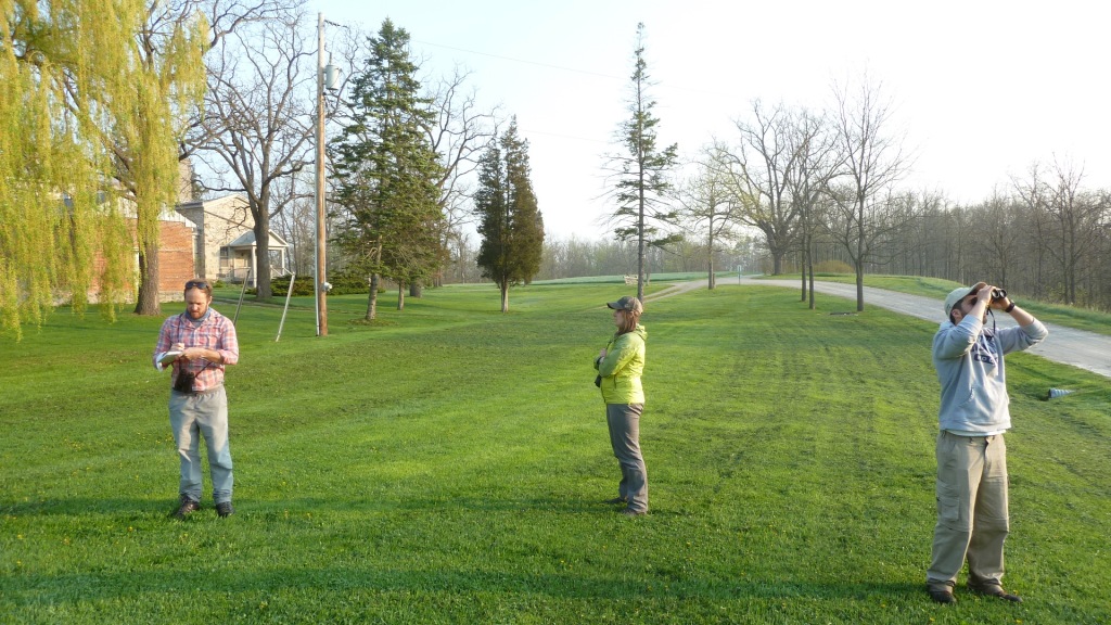 The census crew heading out on their epic count. (Matt, Janice, Sean left to right.)
